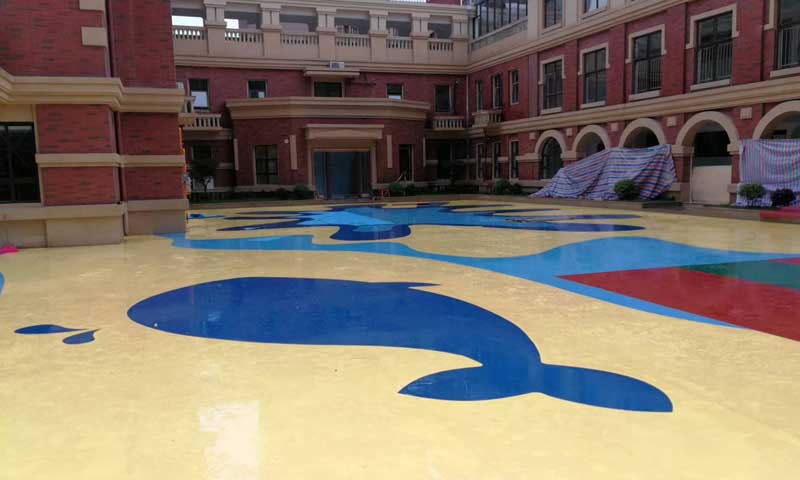 四川溫江宋慶齡幼兒園室外地板